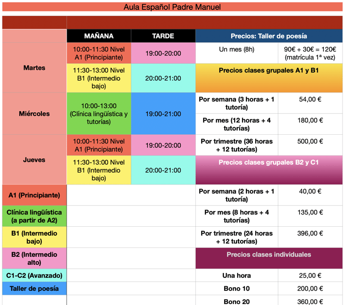 Clases de español desde: image